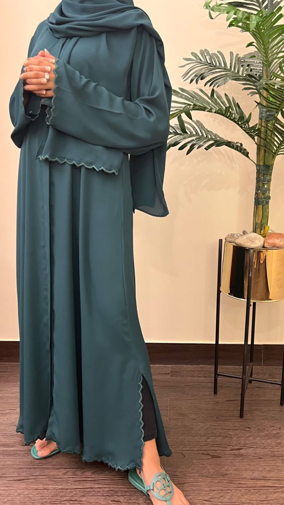 Green Scalloped XS